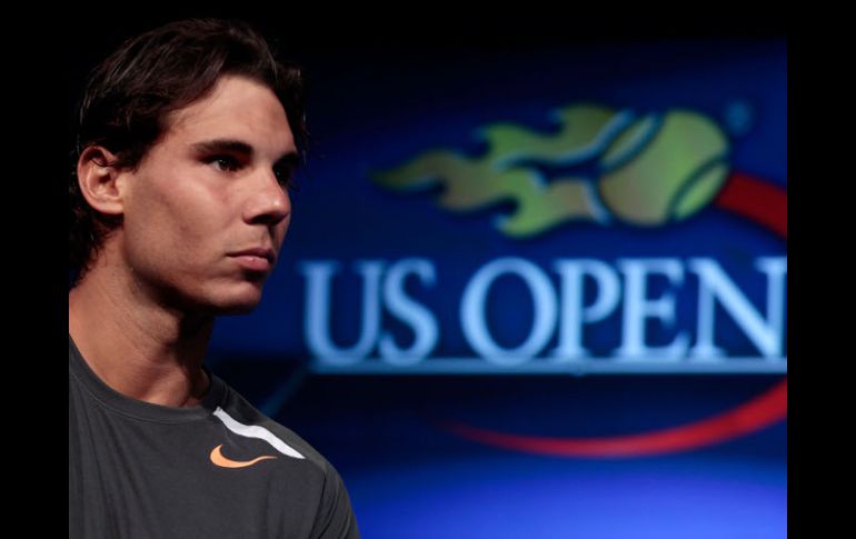 El tenista español, Rafael Nadal, durante la celebración del sorteo de los emparejamientos del US Open. AFP  /