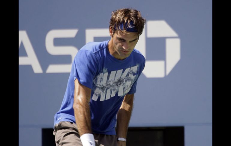 Roger Federer ya entrena en Nueva York. AP  /