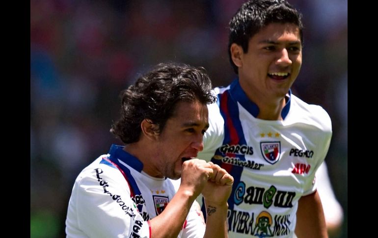 Jugadores del Atlante, durante partido de la Jornada seis del Torneo Apertura. MEXSPORT  /