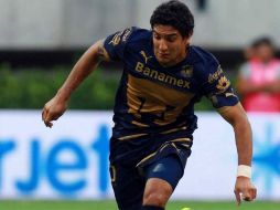 El delantero de Pumas, Martín Bravo, durante juego perteneciente al Torneo Apertura 2011. MEXSPORT  /