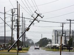 Los intensos vientos de Irene ya derrumbaron postes de luz, dejando a miles de personas sin electricidad. REUTERS  /