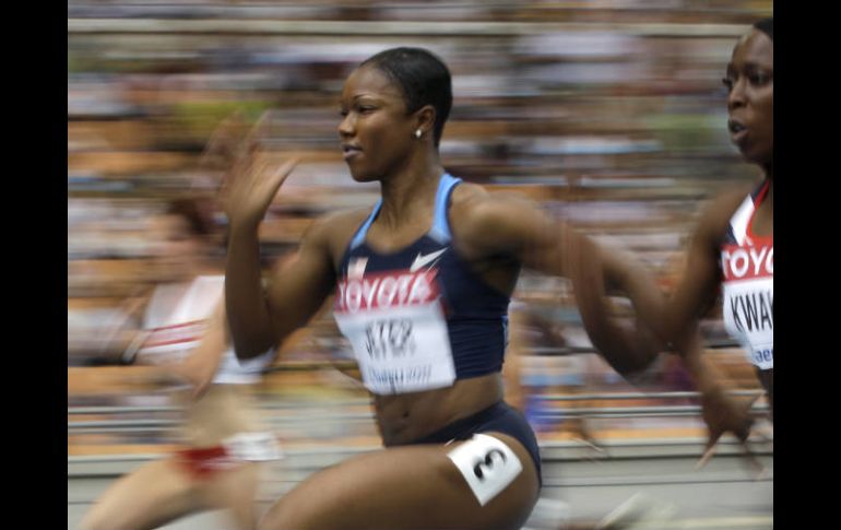 Carmelita Jeter durante la prueba de 100 metros en Daegu. AP  /