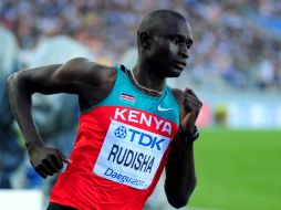 David Lekuta Rudisha corre la semifinal de 800 metros, el día de hoy ha ganado la final. AFP  /