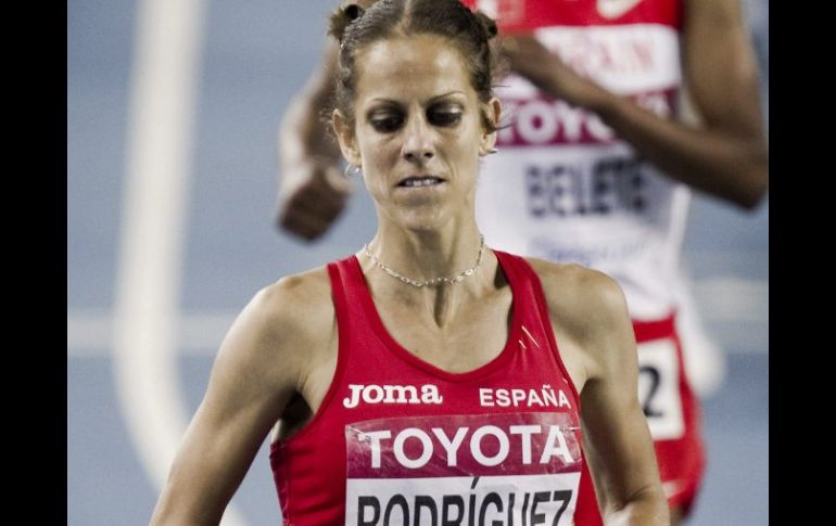 La atleta española Natalia Rodríguez, durante la carrera de semifinales 1500 metros en Daegu. EFE  /