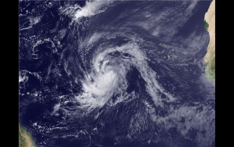 Imagen de satélite que muestra el fortalecimiento de la tormenta tropical Katia en el Este del Océano Atlántico. AFP  /