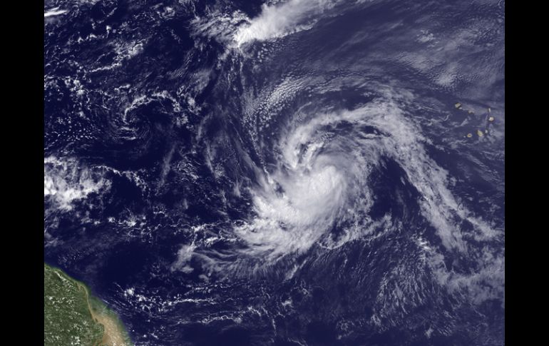 La tormenta tropical 'Katia' se convirtió hoy en el segundo huracán de la temporada. AFP  /