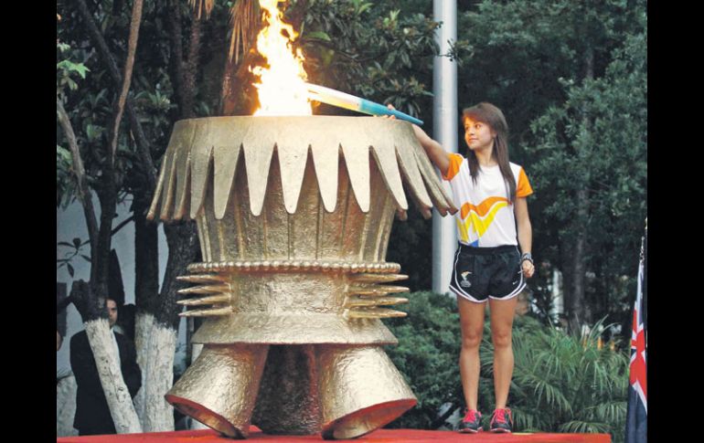 La Antorcha Panamericana fue encendida el pasado 27 de agosto en la Zona Arqueológica de Teotihuacan. MEXSPORT  /