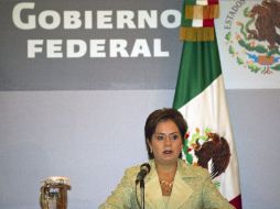 La titular de la SRE ofrece conferencia de prensa en el marco de la presentación del Quinto Informe de Gobierno. AFP  /