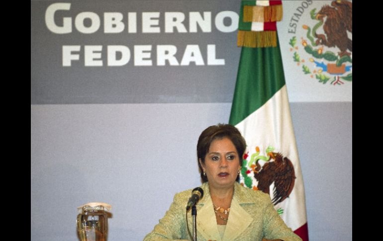 La titular de la SRE ofrece conferencia de prensa en el marco de la presentación del Quinto Informe de Gobierno. AFP  /