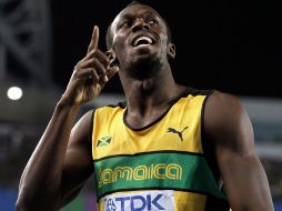 El jamaicano Usain Bolt reacciona tras competir en las semifinales de la prueba de 200 metros en Daegu. EFE  /