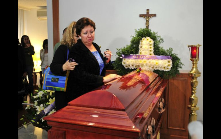 Imagen durante el funeral de las periodistas Rocío González Trapaga y Marcela Yarce Viveros. EFE  /