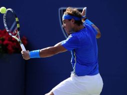 Rafael Nadal durante el partido contra Nicolas Mahut en segunda ronda del US Open. EFE  /