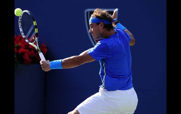 Rafael Nadal durante el partido contra Nicolas Mahut en segunda ronda del US Open. EFE  /