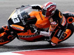 El piloto español Marc Márquez (Suter), durante los entrenamientos oficiales en el circuito italiano de Misano. AFP  /