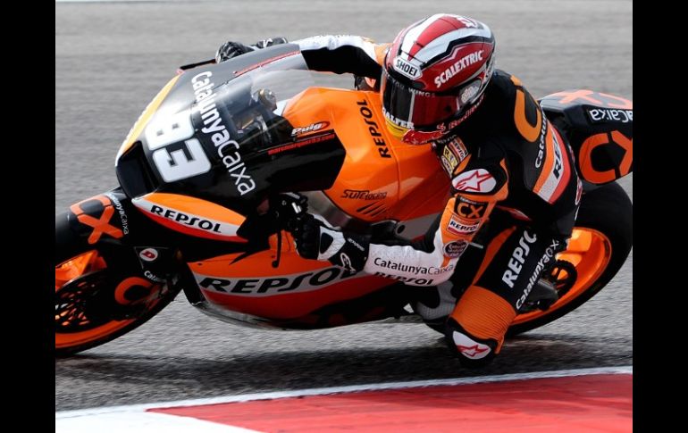 El piloto español Marc Márquez (Suter), durante los entrenamientos oficiales en el circuito italiano de Misano. AFP  /