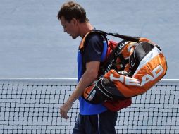 El tenista checo Tomas Berdych se retira lesionado del partido de tercera ronda del Abierto de Estados Unidos. EFE  /