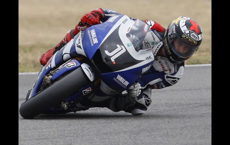 El español Jorge Lorenzo durante la carrera en del Gran Premio de San Marino. AP  /