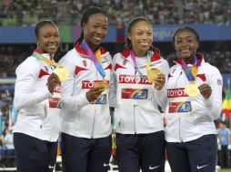 El día de hoy se disputaron los relevos 4X100 femenil, Estados Unidos ganó el oro. EFE  /