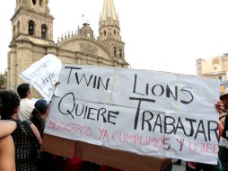 El 2 de septiembre los trabajadores se manifestaron a las afueras de la Presidencia Municipal de Guadalajara. A. GARCÍA  /