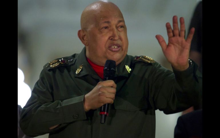 Hugo Chávez durante su particiación en el recibimiento a los cancilleres de la Alianza Bolivariana para las Américas. AP  /