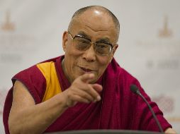 El Dalai Lama, habla durante una conferencia de prensa en la Ciudad de México. AFP  /