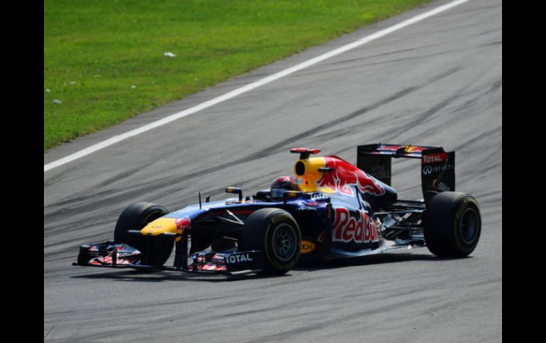 Sebastián Vettel, de Red Bull, obtuvo hoy su octavo triunfo de temporada. AFP  /