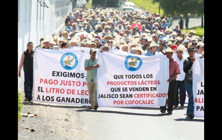 Aproximadamente dos mil manifestantes se plantaron frente a la expo ganadera acompañados de pancartas. E. PACHECO  /