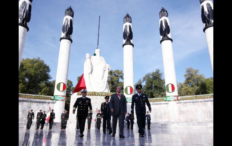 El Presidente Felipe Calderón durante la ceremonia. EL UNIVERSAL  /