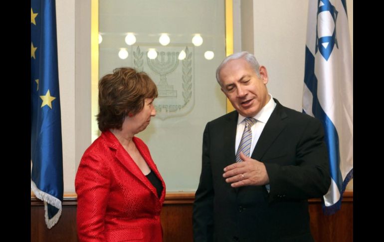 La jefa de la diplomacia europea, Catherine Ashton aquí, en visita a Israel. AFP PHOTO  EUROPEAN UNION  /