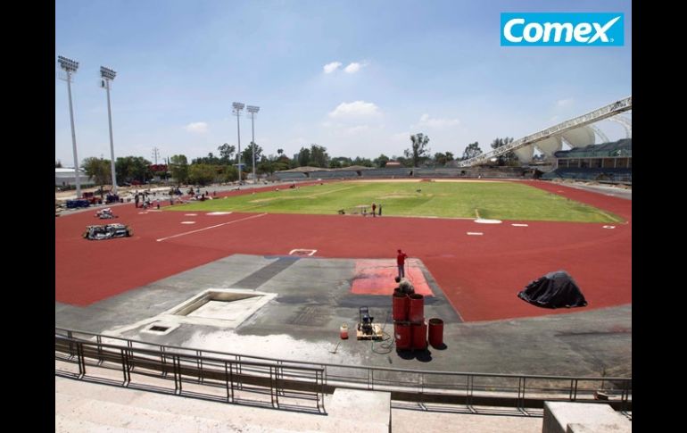 La construcción del Estadio de Atletismo se encuentra a 85% de avance, de acuerdo con el Comité Organizador. E. PACHECO  /