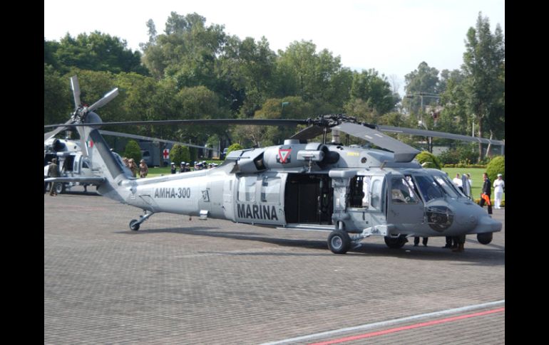 EU entregó ayer tres helicópteros Black Hawk tipo UH-60M a la Secretaría de Marina Armada de México como parte del programa. NTX  /