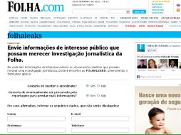 Folhaleaks ha sido creado para ampliar el acceso de la sociedad a informaciones relevantes. ESPECIAL  /