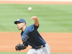 David Price lanzó sólo cuatro entradas, pues un pelotazo no pudo permitirle ir a la distancia en el partido. AFP  /