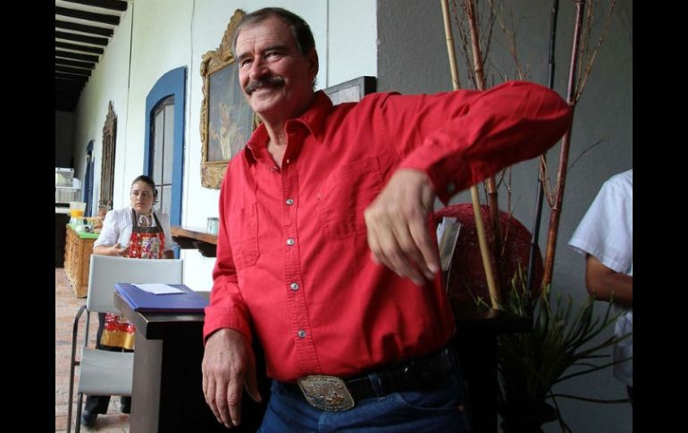 El ex mandatario Vicente Fox sólo dijo que pedía Amor y Paz ante las criticas a sus propuestas de seguridad. ARCHIVO  /