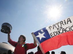 La presidenta del alumnado de la Universidad de Chile reiteró la convocatoria a un nuevo paro estudiantil para el jueves. AFP  /