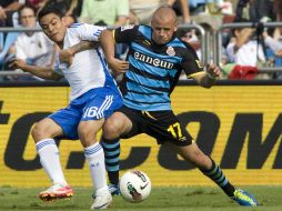 Pablo Barrera durante el juego del Real Zaragoza contra el Espanyol. EFE  /