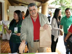 Antonio Mateos, fue el anfitrión en la reunión de la Asociación de Presidentes Municipales y Legisladores Priistas. S. N  /