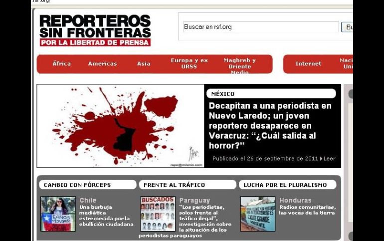 'Crímenes cada vez más abominables' declara RSF sobre la situación em México. ESPECIAL  /