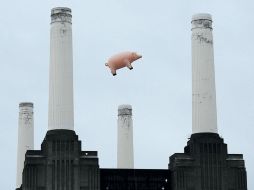 Un cerdo inflable, imagen que se hiciera famosa en 1976 por incluirla en el disco Animals de Pink Floyd. AFP  /