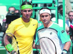 Nadal (izq.) y Ferrer han jugado dos finales este año, una de las cuales se jugó en Mónaco. AP  /