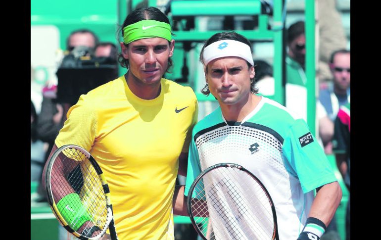 Nadal (izq.) y Ferrer han jugado dos finales este año, una de las cuales se jugó en Mónaco. AP  /