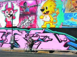 En la ciudad se pueden observar murales alusivos a los Juegos Panamericanos (en la foto, zona del Parque Juárez). A. HINOJOSA  /