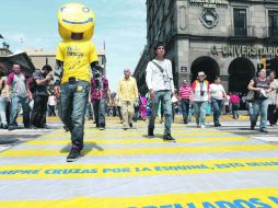 El arranque se dio en el cruce de Juárez y Colón, en el Centro tapatío. EL INFORMADOR, A. GARCÍA  /