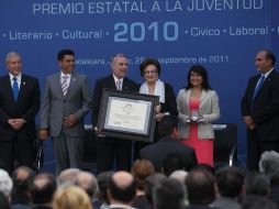 La entrega del premio Jalisco 2010 y de la Juventud también 2010, se realizó en el patio central de Palacio. S. NÚÑEZ  /