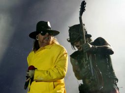 Axl Rose, vocalista de Guns N' Roses, durante el concierto que ofreció la banda en Rock in Rio. EFE  /