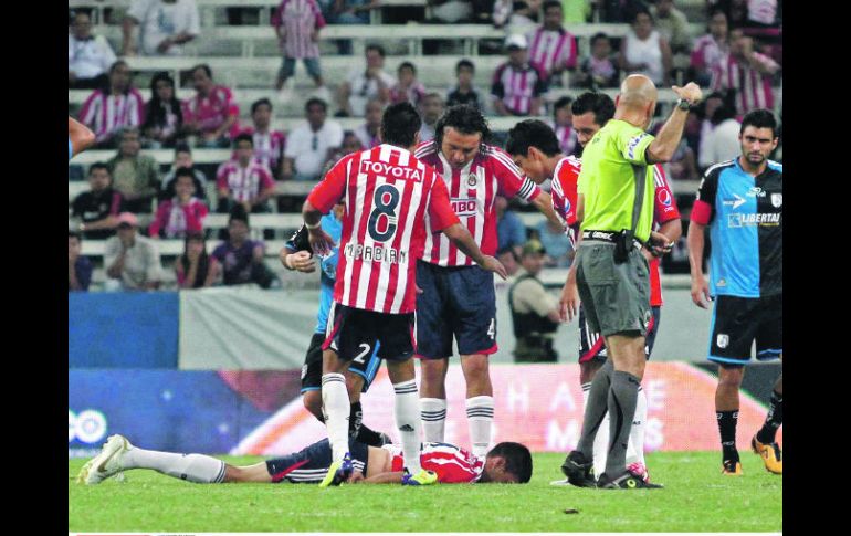 Jorge Enríquez permaneció dos noches en observación tras el golpe que recibió en el duelo ante Querétaro.  /