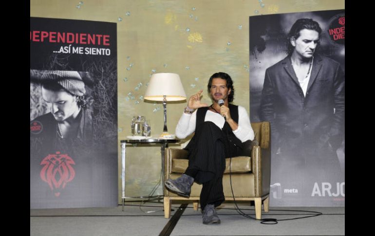 Ricardo Arjona durante la presentación de su disco 'Independiente' en la Ciudad de México. EFE  /