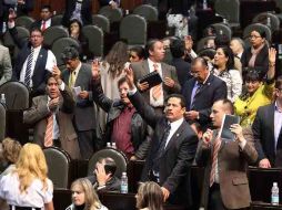 Diputados en la sesión de hoy donde se discutió la elección de consejeros electorales. EL UNIVERSAL  /