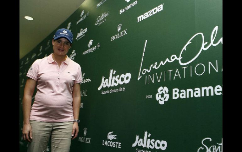 Ochoa, durante la conferencia de prensa sobre su torneo. MEXSPORT  /