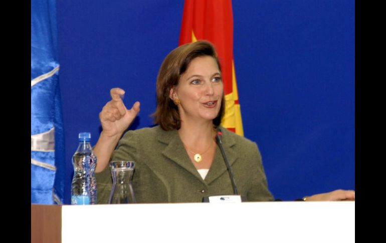 La portavoz del Departamento de Estado, Victoria Nuland, dijo que espera que Mahmoud Abbas cambie de opinión. ESPECIAL  /